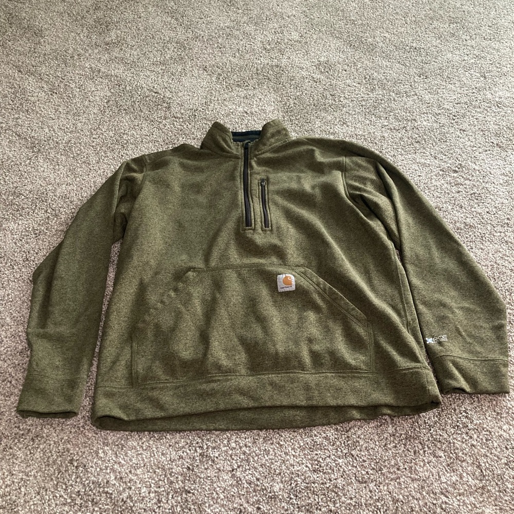 Carhartt 1/4 zip with front pouch pocket